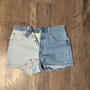 Levi's Two-Tone Blue Jean Shorts
